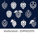 Hop Icons for Logos. Silhouettes of hops for use in logos, particularly for the beer industry