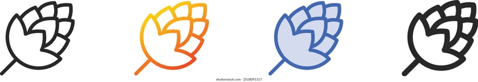 hop icon.Thin Linear, Gradient, Blue Stroke and bold Style Design Isolated On White Background