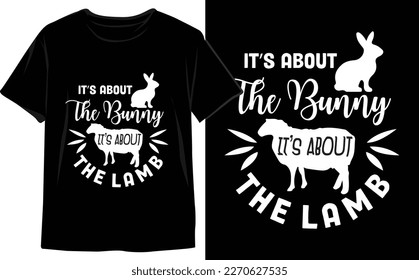 Hop into Easter with Egg-citing T-shirt Designs. Vector Graphics for the Perfect Spring Look. Easter Day T shirt Design vector. Easter Vector. Bunny vector. 