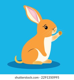 Hop into Spring with a Cute Rabbit Vector. This is an editable and printable high quality vector eps file.
