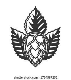 Hop aislado sobre fondo blanco. Elemento de diseño. Ilustración del vector