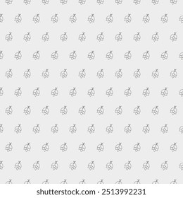 Hop line icon seamless pattern. Beer cone pine. Fest background. Vector illustration	