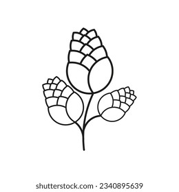 Hop line icon. Vector illustration. Eps 10.