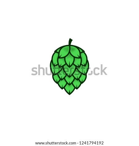 Hop logo creative vector green illustration for modern trendy element design mockup beer emblem