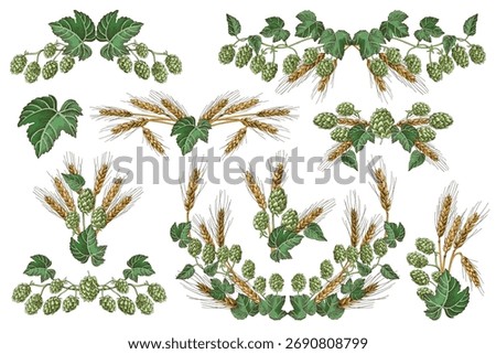 Hop and malt elements for beer branding