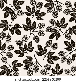 Hop pattern background set. Collection icon hop. Vector