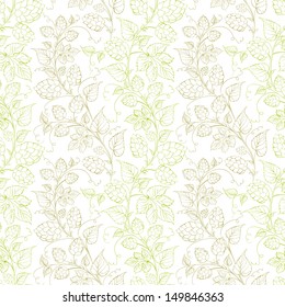 Hop seamless pattern. Vector illustration.