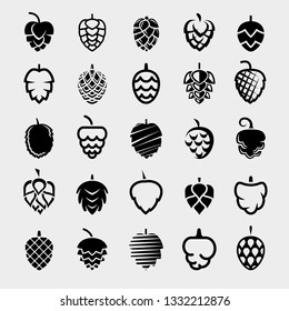 Hop set. Collection icon hops