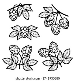 Hop set. saltos de icono de colección. Vector