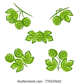Hop set. Vector
