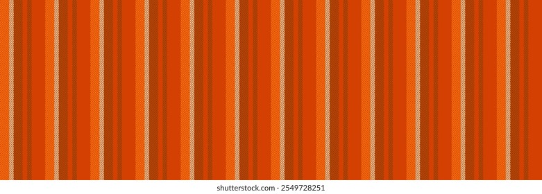 Vector de lúpulo textil sin costuras, bonito fondo de Vertical de rayas. Líneas de tela de patrón de textura personalizable en la paleta de colores naranja y brillante.