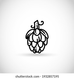 Hop vector thin line style icon