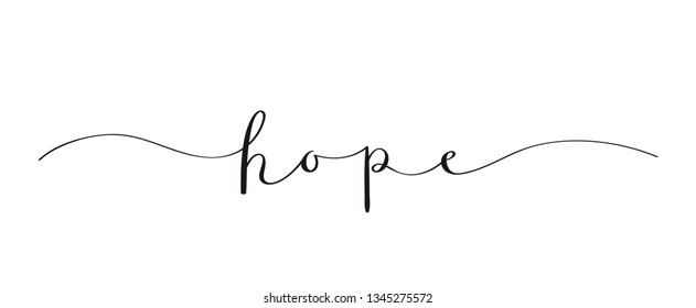 HOPE brush calligraphy banner