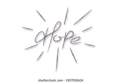 Hope Calligraphic Style Text Vector illustration Design.