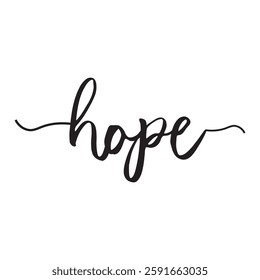 Hope Calligraphy Art banner  inspirational print