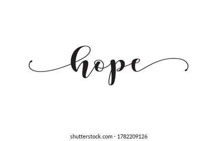 Hope Calligraphy Text Swashes Vector Stock Vector (Royalty Free ...