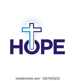 Hope church logo or symbol, tshirt design  for christian people