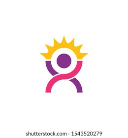 Hope concept vector icon design template