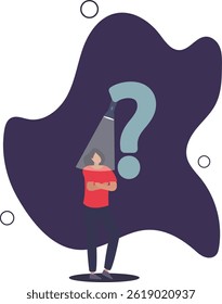 Hope in crisis, solution or opportunity in problem or difficulty, idea discovery to solve trouble concept. character life .