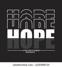 hope design typography vector illustration for print