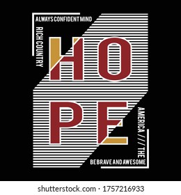 hope design typography,vector illustration for print