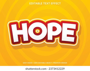 hope editable text effect template use for business logo and brand