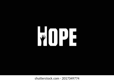 Logotipo elegante HOPE con iniciales para la empresa - vector