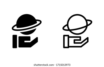I Hope Go to New Planet Icon, Logo, Vector