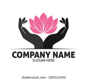 hope hand charity love compassion vector logo design template
