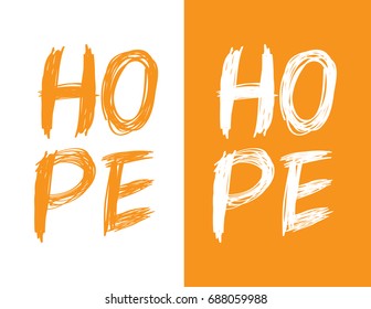 Hope, hand lettering