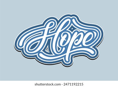hope hand lettering vector handwritten calligraphy composition hope word text
