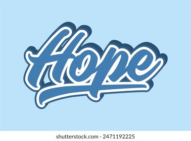 hope hand lettering vector handwritten calligraphy composition hope word text
