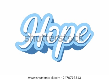hope hand lettering vector handwritten calligraphy composition hope word text