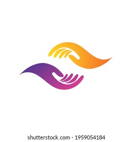 Hope hand logo vector image
