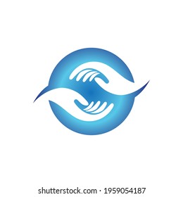 Hope hand logo vector image