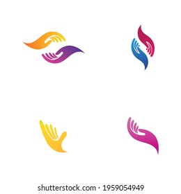 Hope hand logo vector image