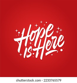 hope is here lettering design