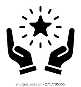 Hope Icon Glyph Design Vector Illustration