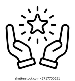 Hope Icon Line Design Vector Illustration