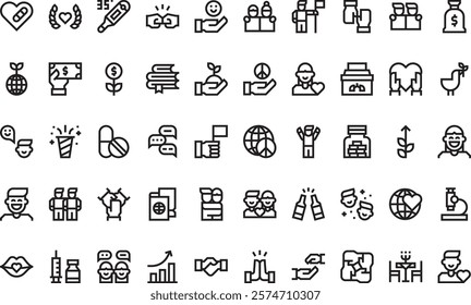 Hope icons High-Quality Vector Icons Collection with Editable Stroke. Ideal for Professional and Creative Projects