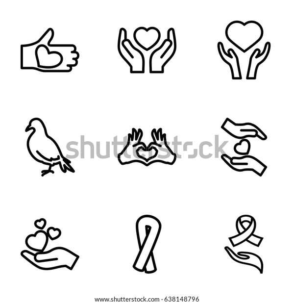 Hope Icons Set Set 9 Hope Stock Vector (Royalty Free) 638148796