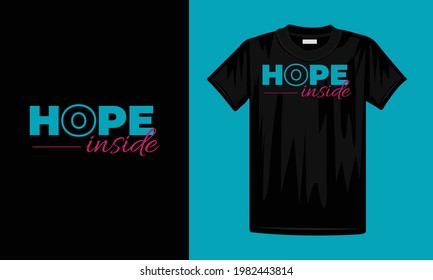 Design-Vorlage für T-Shirts in Typografie hoffen