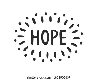 Hope Lettering Vector Design for a Optimistic Future