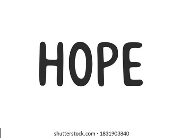 Hope Lettering Vector Design for a Optimistic Future