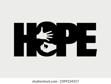 Hope logo vector illustrator. Hope text design