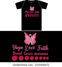  Hope Love Faith Breast Cancer Awareness