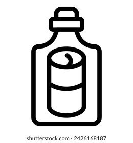 Hope mail icon outline vector. Post floating. Vacant hope sea