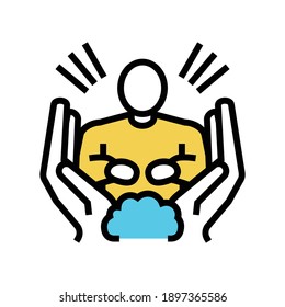 hope people value color icon vector. hope people value sign. isolated symbol illustration