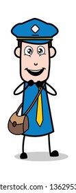 Hope - Postman Cartoon Courier Guy Vector Illustration