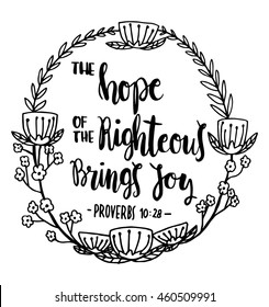 the hope is the righteous brings joy